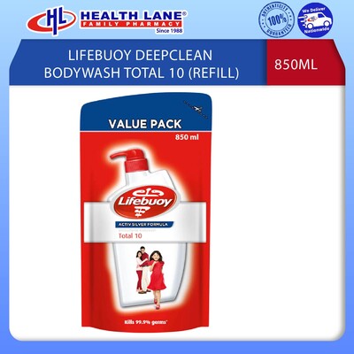 LIFEBUOY DEEPCLEAN SABUN BADAN TOTAL 10 850ML (REFILL)
